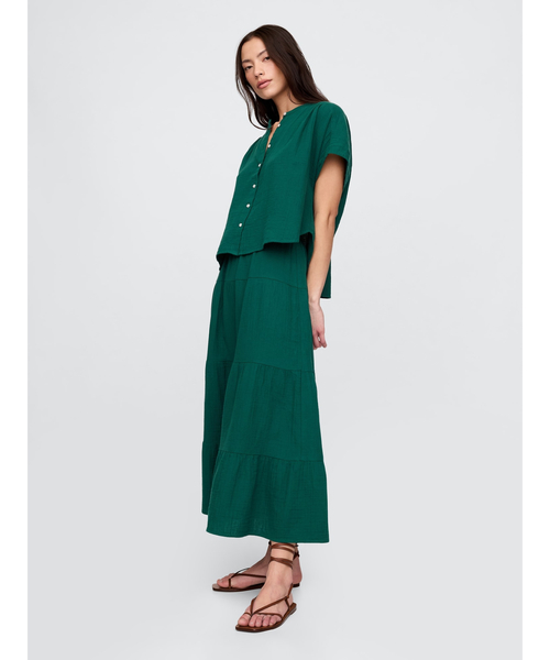 GAP（ギャップ）の「クリンクルガーゼ ドルマンシャツ（シャツ/ブラウス・レディース・ブルー/オフホワイト/ブラック/ピンク/グリーン・S/XS/L/M/XXS）」の22枚目の写真