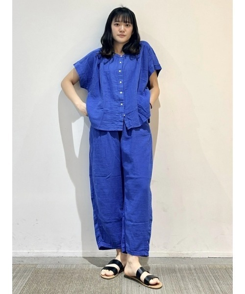 GAP（ギャップ）の「クリンクルガーゼ ドルマンシャツ（シャツ/ブラウス・レディース・ブルー/オフホワイト/ブラック/ピンク/グリーン・S/XS/L/M/XXS）」の16枚目の写真