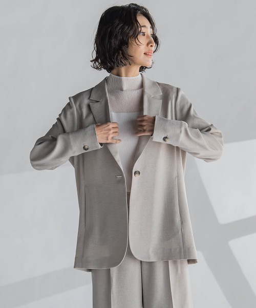 極美品　アウール　コットン　ジャージー　テーラードジャケット　ベージュ　L ジャケット｜AOURE（アウール）の通販サイト 【公式】