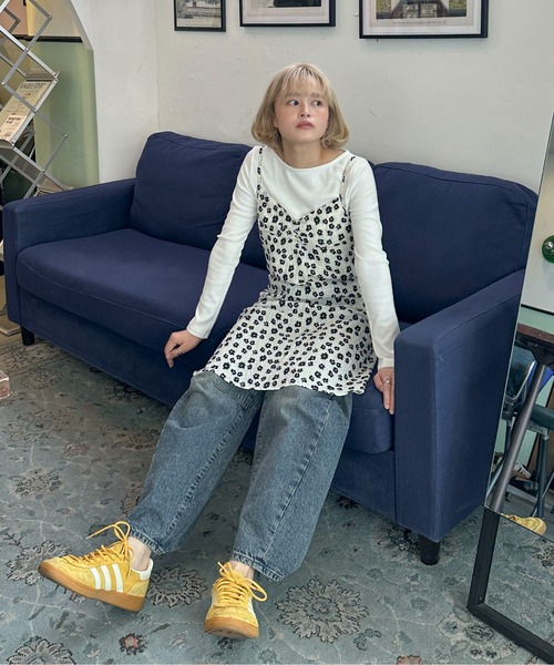 PILIT(ピリット)の「フラワー ミニワンピース(ワンピース・レディース・オフホワイト/ブラック・MEDIUM)」の6枚目の写真