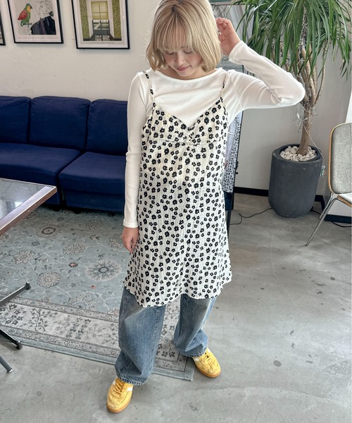 PILIT(ピリット)の「フラワー ミニワンピース(ワンピース・レディース・オフホワイト/ブラック・MEDIUM)」の13枚目の写真