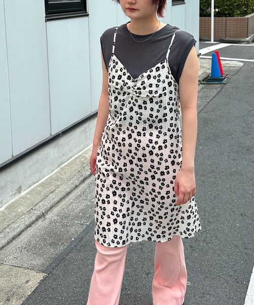 PILIT(ピリット)の「フラワー ミニワンピース(ワンピース・レディース・オフホワイト/ブラック・MEDIUM)」の21枚目の写真