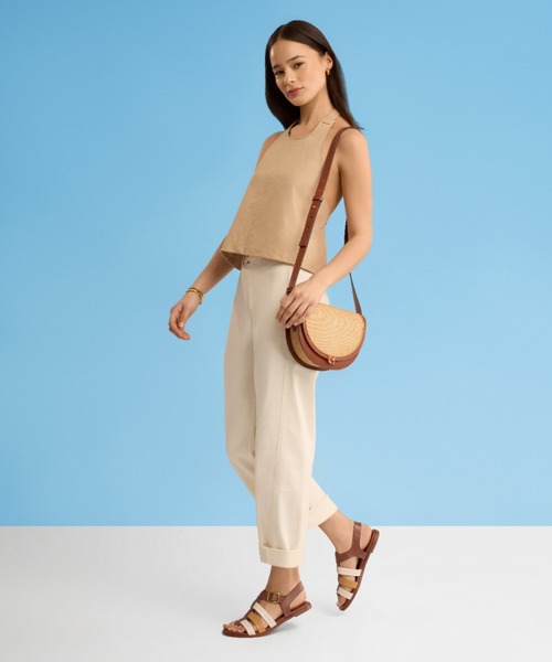 セール☆COLE HAAN エビ−サドルバッグ（アイボリー） セール】エビ－サドルバッグ womens（ショルダーバッグ）｜COLE