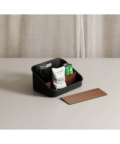 entre square（アントレスクエアー）の「UMBRA/ベルウッド パケットオーガナイザー スパイスラック コスメボックス ブラック/ウォルナット（キッチン収納・レディース・ブラック・ONE SIZE）」の10枚目の写真