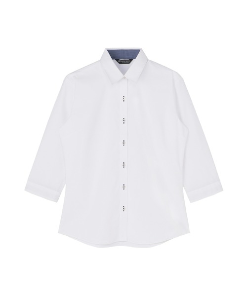 TOKYO SHIRTS(トウキョウシャツ)の「透け防止 形態安定ノーアイロン レギュラー 7分袖ビジネスワイシャツ(ビジネスシャツ・レディース・ホワイト・LL/M/L/XL/S)」の1枚目の写真
