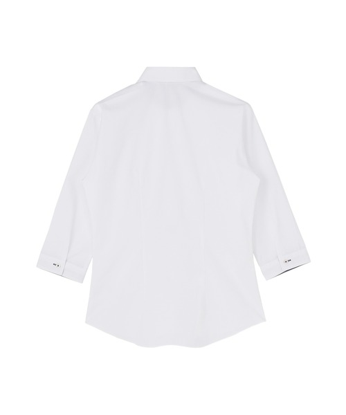 TOKYO SHIRTS(トウキョウシャツ)の「透け防止 形態安定ノーアイロン レギュラー 7分袖ビジネスワイシャツ(ビジネスシャツ・レディース・ホワイト・LL/M/L/XL/S)」の2枚目の写真