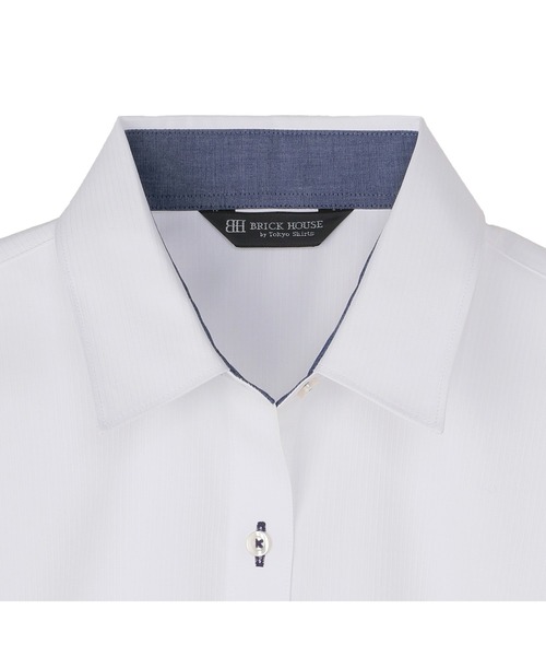TOKYO SHIRTS(トウキョウシャツ)の「透け防止 形態安定ノーアイロン レギュラー 7分袖ビジネスワイシャツ(ビジネスシャツ・レディース・ホワイト・LL/M/L/XL/S)」の3枚目の写真