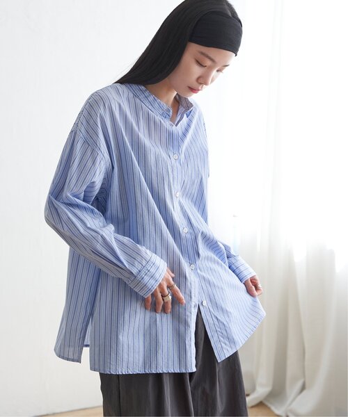 LBC（エルビーシー）の「ふんわり70コットン2WAYシャツ（シャツ/ブラウス・レディース・ホワイト/イエロー/オレンジ/ブルー/ピンク/セージグリーン・M）」の16枚目の写真