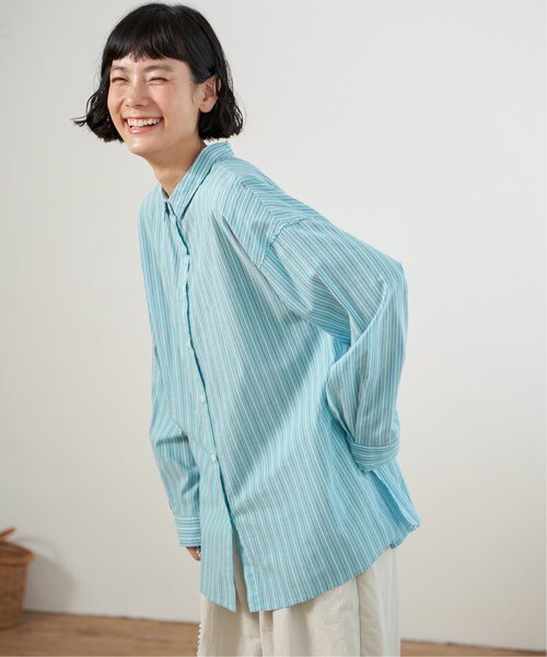 LBC（エルビーシー）の「ふんわり70コットン2WAYシャツ（シャツ/ブラウス・レディース・ホワイト/イエロー/オレンジ/ブルー/ピンク/セージグリーン・M）」の15枚目の写真