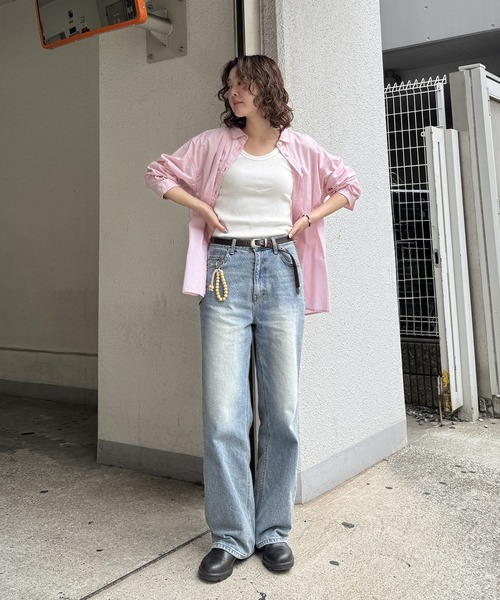 LBC（エルビーシー）の「ふんわり70コットン2WAYシャツ（シャツ/ブラウス・レディース・ホワイト/イエロー/オレンジ/ブルー/ピンク/セージグリーン・M）」の20枚目の写真