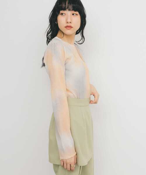 KBF(ケイビーエフ)の「シアーマーブルニット(ニット/セーター・レディース・オレンジ系その他/ピンク系その他/ブルー系その他・ONE)」の5枚目の写真