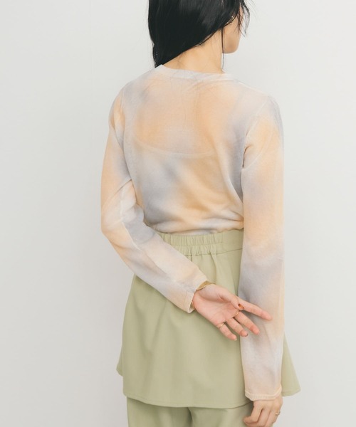 KBF(ケイビーエフ)の「シアーマーブルニット(ニット/セーター・レディース・オレンジ系その他/ピンク系その他/ブルー系その他・ONE)」の6枚目の写真