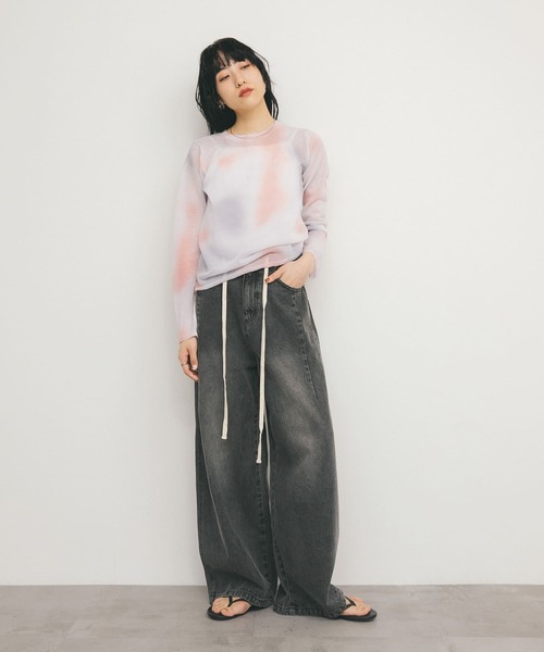 KBF(ケイビーエフ)の「シアーマーブルニット(ニット/セーター・レディース・オレンジ系その他/ピンク系その他/ブルー系その他・ONE)」の15枚目の写真