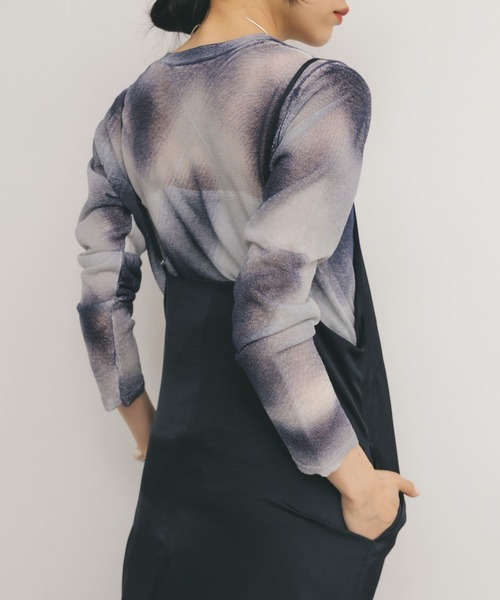 KBF(ケイビーエフ)の「シアーマーブルニット(ニット/セーター・レディース・オレンジ系その他/ピンク系その他/ブルー系その他・ONE)」の20枚目の写真