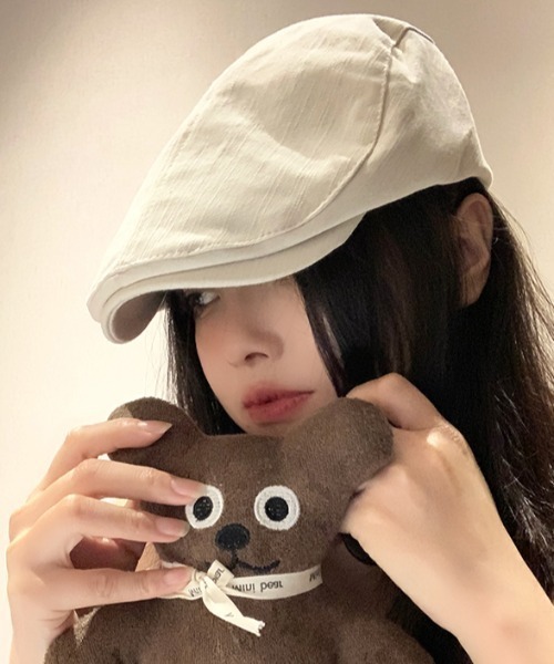 lilful（リルフル）の「シンプルデザインハンチングハット（ハンチング/ベレー帽・レディース・ホワイト/ブラック/ベージュ・F）」の3枚目の写真