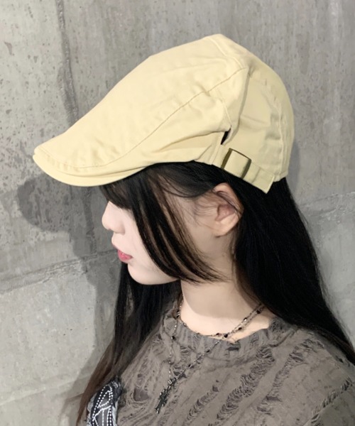 lilful（リルフル）の「シンプルデザインハンチングハット（ハンチング/ベレー帽・レディース・ホワイト/ブラック/ベージュ・F）」の6枚目の写真