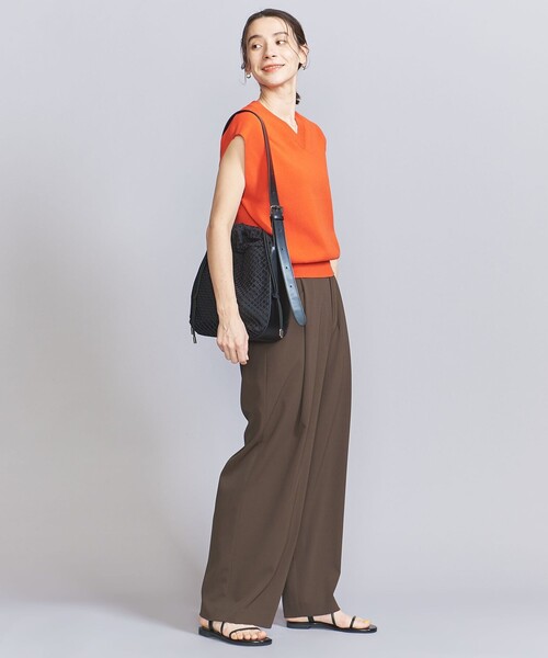 BEAUTY&YOUTH UNITED ARROWS(ビューティーアンドユースユナイテッドアローズ)の「レザーライク×メッシュ コンビ ショルダーバッグ(ショルダーバッグ・レディース・ベージュ/ブラック・FREE)」の6枚目の写真