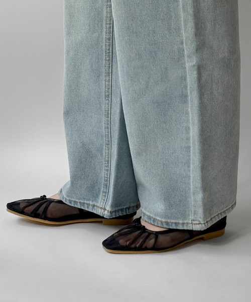 on:nue（オンニュ）の「【on:nue】[3色展開/5サイズ展開] シアータックバレーシューズ（バレエシューズ・レディース・アイボリー/ブラック/シルバー・23.5cm/24.5cm/23.0cm/24.0cm/25.0cm）」の6枚目の写真