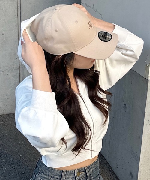 ROYAL PARTY（ロイヤルパーティー）の「プチビジューニットパーカー（パーカー・レディース・ブラック/グレー/オフホワイト/ピンク・FREE）」の2枚目の写真