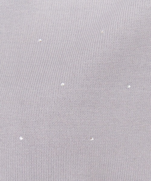 ROYAL PARTY（ロイヤルパーティー）の「プチビジューニットパーカー（パーカー・レディース・ブラック/グレー/オフホワイト/ピンク・FREE）」の15枚目の写真