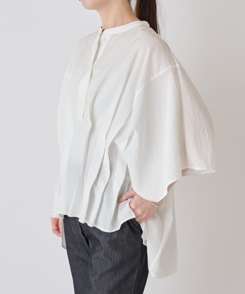 LIVETART（リヴェタート）の「ウエストタックブラウス（シャツ/ブラウス・レディース・ブラック/ホワイト・FREE）」の4枚目の写真