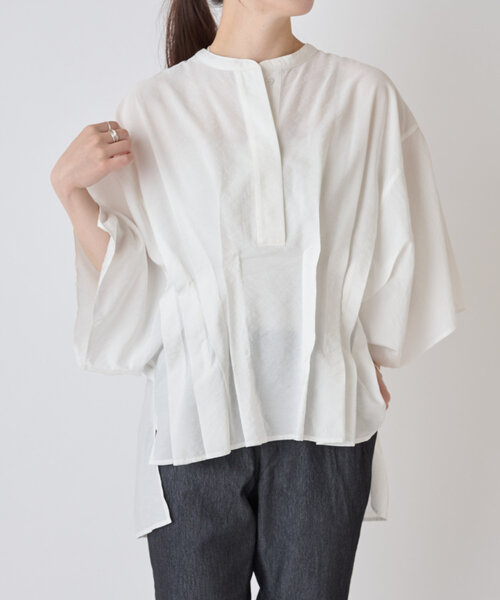 LIVETART（リヴェタート）の「ウエストタックブラウス（シャツ/ブラウス・レディース・ブラック/ホワイト・FREE）」の5枚目の写真