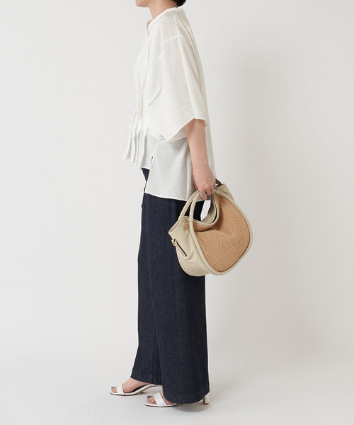 LIVETART（リヴェタート）の「ウエストタックブラウス（シャツ/ブラウス・レディース・ブラック/ホワイト・FREE）」の12枚目の写真