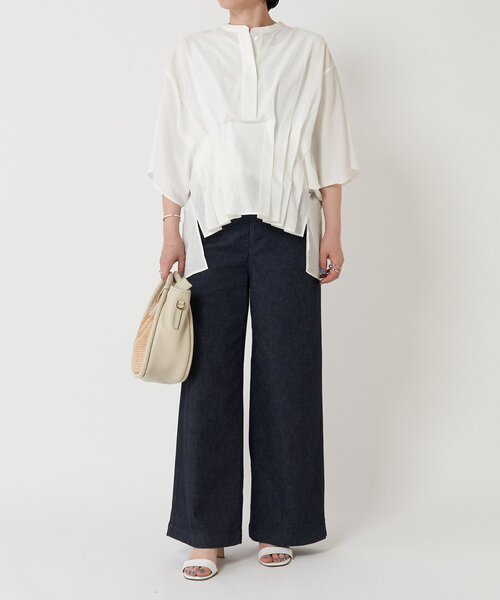 LIVETART（リヴェタート）の「ウエストタックブラウス（シャツ/ブラウス・レディース・ブラック/ホワイト・FREE）」の13枚目の写真