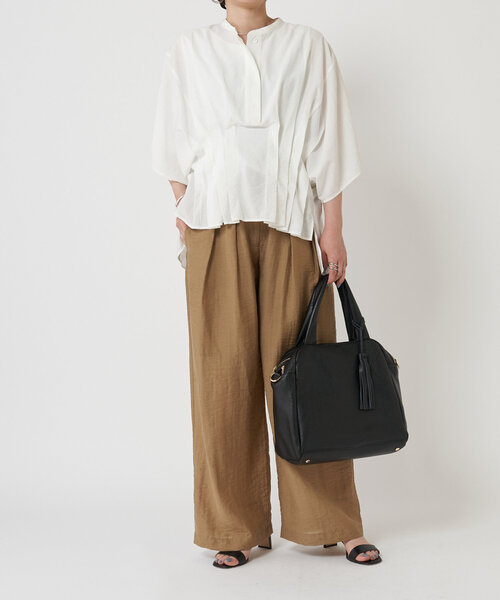 LIVETART（リヴェタート）の「ウエストタックブラウス（シャツ/ブラウス・レディース・ブラック/ホワイト・FREE）」の14枚目の写真