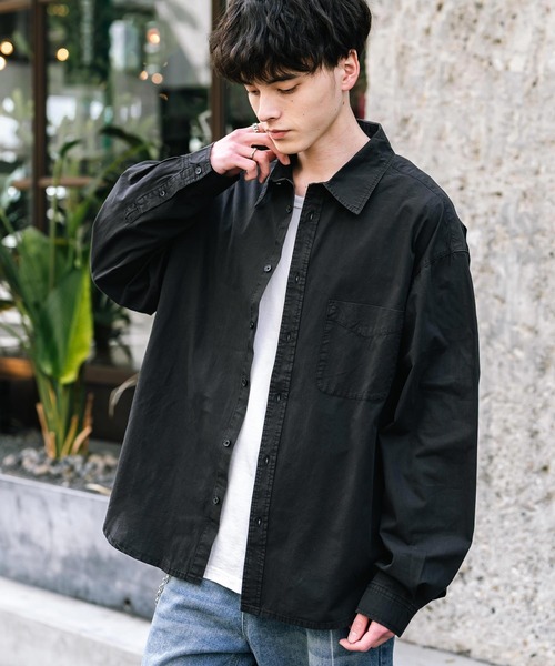 K*K様 RAFSIMONSダークグレー オーバーサイズシャツS K*K様 RAFSIMONS