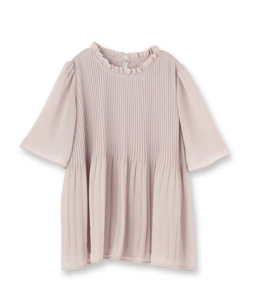 Sunauna(スーナウーナ)の「【プリーツ/フレアスリーブ】Aラインブラウス(シャツ/ブラウス・レディース・グリーン系/ライトベージュ/ブラック・40/38)」の8枚目の写真