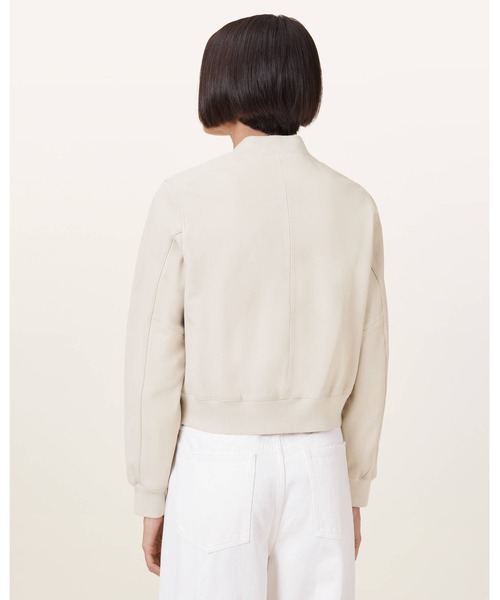 ALLSAINTS（オールセインツ）の「ORTEN LEATHER BOMBER JACKET | ORTEN レザー ボンバー ジャケット（MA-1・レディース・ホワイト系その他・8/6/10）」の6枚目の写真