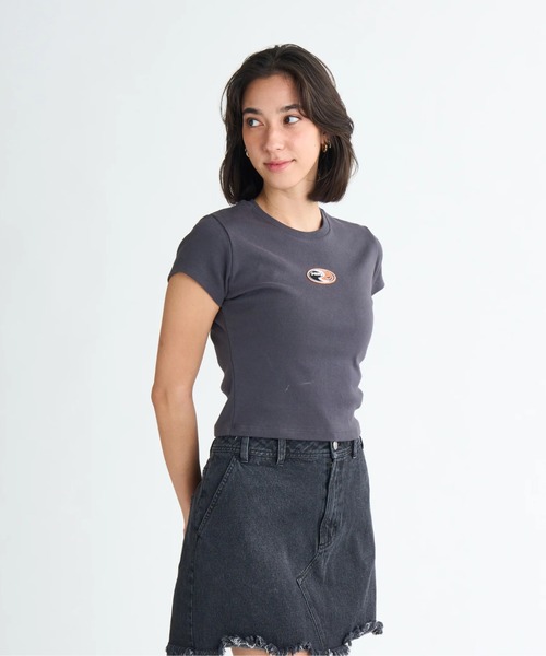 ROXY(ロキシー)の「FUN & ALIVE S/S TEE /ロキシーショート丈(短丈)ワンポイント半袖Tシャツ(Tシャツ/カットソー・レディース・ホワイト/ブルー/グレー/ブラック・SMALL/MEDIUM/LARGE)」の14枚目の写真