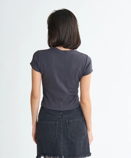 ROXY(ロキシー)の「FUN & ALIVE S/S TEE /ロキシーショート丈(短丈)ワンポイント半袖Tシャツ(Tシャツ/カットソー・レディース・ホワイト/ブルー/グレー/ブラック・SMALL/MEDIUM/LARGE)」の15枚目の写真