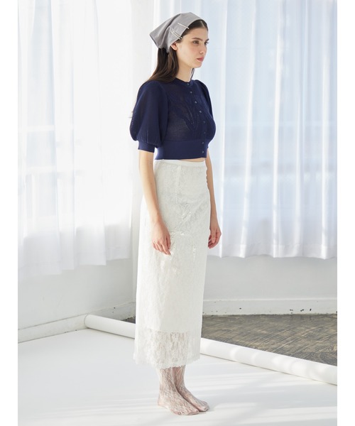 etre loin(エトルワン)の「Ribbon embroidered lace tight skirt(スカート・レディース・ブラック/ピンク/ホワイト・M)」の11枚目の写真