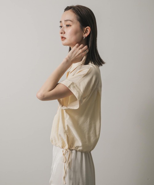 SENSE OF PLACE by URBAN RESEARCH（センスオブプレイスバイアーバンリサーチ）の「クロップドバルーンブラウス（シャツ/ブラウス・レディース・ブルー系その他/チャコールグレー/ベージュ/オフホワイト・ONE）」の10枚目の写真