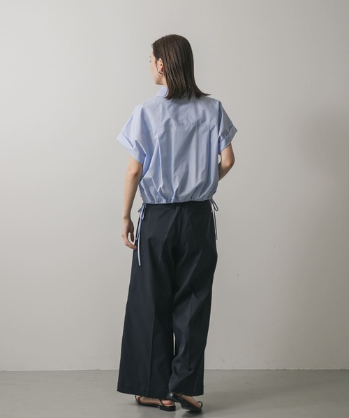 SENSE OF PLACE by URBAN RESEARCH（センスオブプレイスバイアーバンリサーチ）の「クロップドバルーンブラウス（シャツ/ブラウス・レディース・ブルー系その他/チャコールグレー/ベージュ/オフホワイト・ONE）」の21枚目の写真