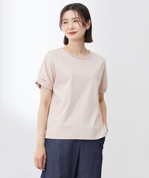 【WEB限定カラーあり・洗える】コットンスムース ハシゴレース カットソー