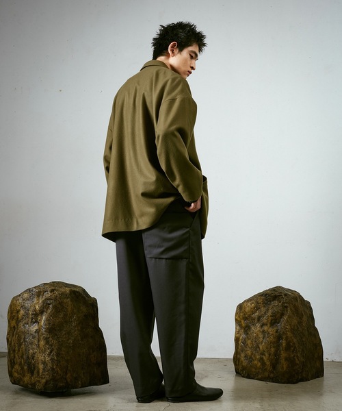 Dulcamara（ドゥルカマラ）の「メルトンBigハーフコート（その他アウター・メンズ・カーキ/ブラック/グレー・0/1）」の7枚目の写真