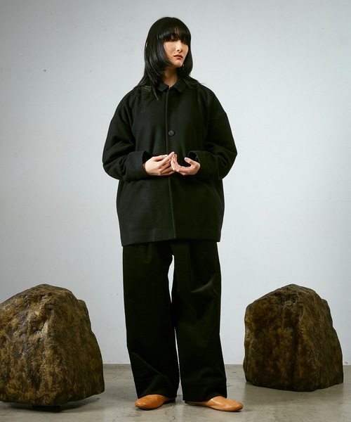 Dulcamara（ドゥルカマラ）の「メルトンBigハーフコート（その他アウター・メンズ・カーキ/ブラック/グレー・0/1）」の12枚目の写真