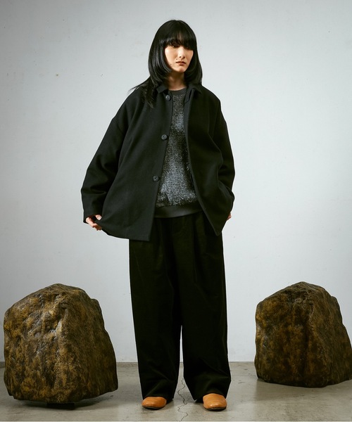 メルトンBigハーフコート（その他アウター）｜Dulcamara（ドゥルカマラ