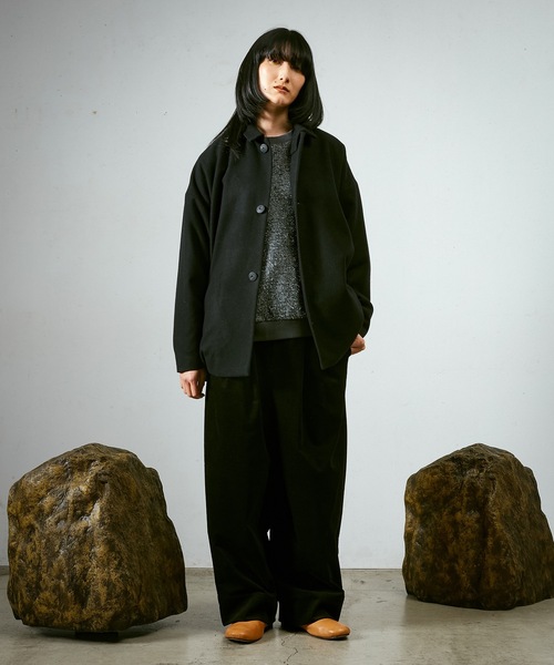 Dulcamara（ドゥルカマラ）の「メルトンBigハーフコート（その他アウター・メンズ・カーキ/ブラック/グレー・0/1）」の14枚目の写真