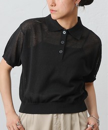 シアー」に該当するトップス（ブラック/黒色系）ファッション