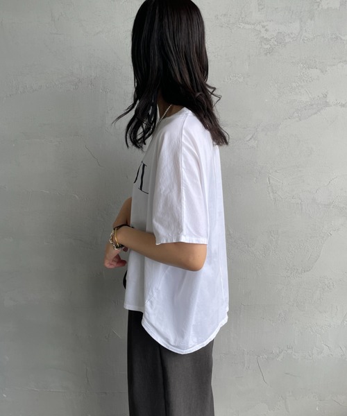 tシャツ 「MICA＆DEAL/マイカアンドディール」 別注 MADL ロゴプリントTシャツ レディース MICA&DEAL/マイカアンドディール] 別注 MADL ロゴプリントT