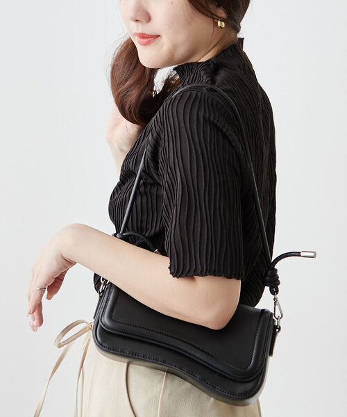 Remind me and forever（リマインドミーアンドフォーエバー）の「【選べるデザイン】ウェーブジャガードプルオーバー（Tシャツ/カットソー・レディース・アイボリー/ブラック系その他/ブラック/ホワイト系その他・FREE）」の11枚目の写真