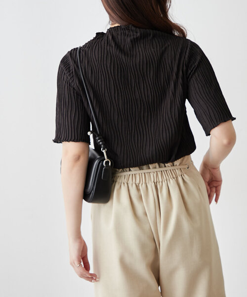 Remind me and forever（リマインドミーアンドフォーエバー）の「【選べるデザイン】ウェーブジャガードプルオーバー（Tシャツ/カットソー・レディース・アイボリー/ブラック系その他/ブラック/ホワイト系その他・FREE）」の13枚目の写真