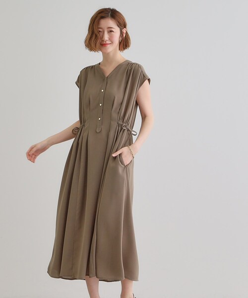 grove（グローブ）の「【雑誌掲載】大人の抜け感、清涼サマーワンピース（ワンピース・レディース・カーキ/ネイビー/ブルー系その他・03/02/01/04/05）」の4枚目の写真