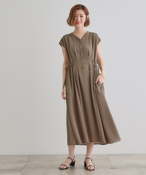 grove（グローブ）の「【雑誌掲載】大人の抜け感、清涼サマーワンピース（ワンピース・レディース・カーキ/ネイビー/ブルー系その他・03/02/01/04/05）」の5枚目の写真