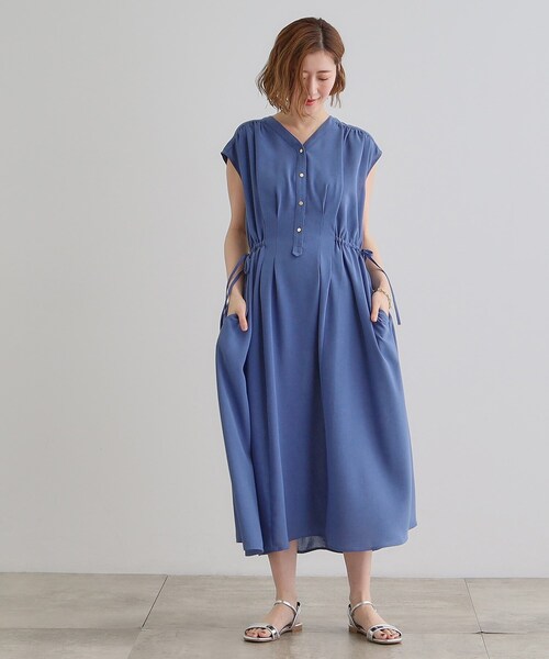 grove（グローブ）の「【雑誌掲載】大人の抜け感、清涼サマーワンピース（ワンピース・レディース・カーキ/ネイビー/ブルー系その他・03/02/01/04/05）」の9枚目の写真