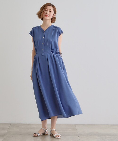 grove（グローブ）の「【雑誌掲載】大人の抜け感、清涼サマーワンピース（ワンピース・レディース・カーキ/ネイビー/ブルー系その他・03/02/01/04/05）」の10枚目の写真